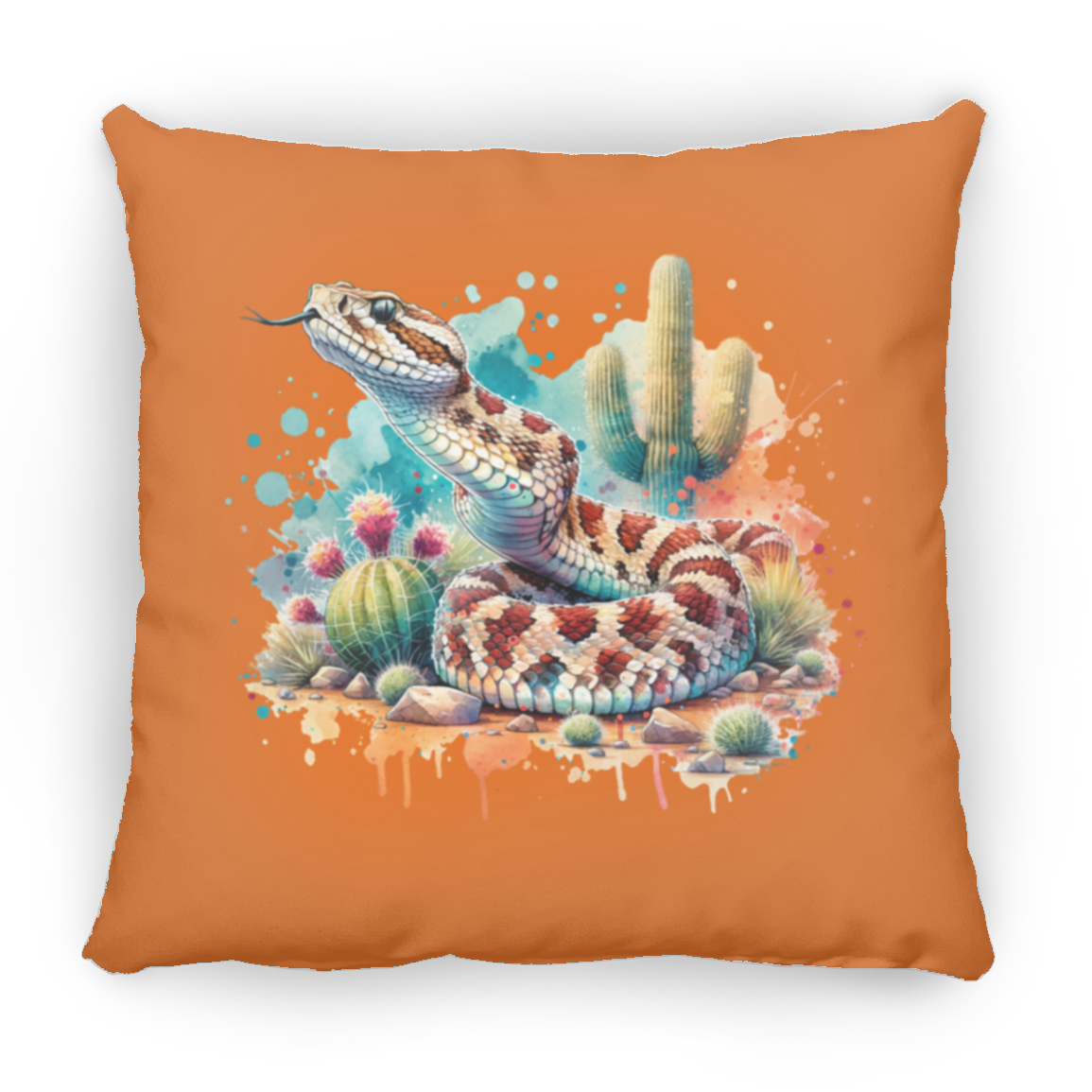 Rattlesnake Scenting the Air - Throw Pillows