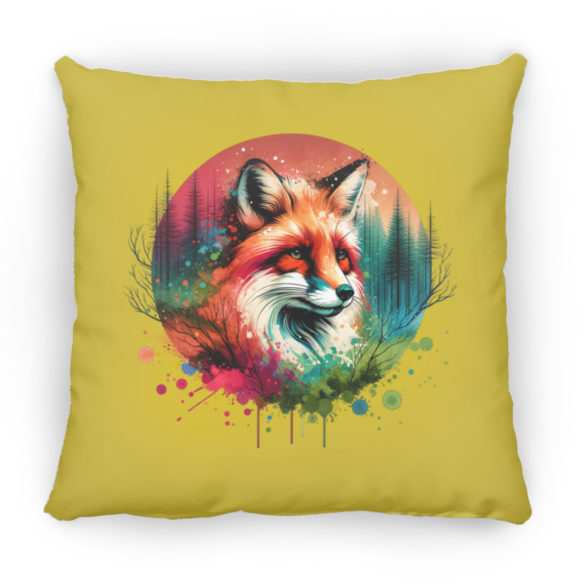 Fox Portrait - Throw Pillows