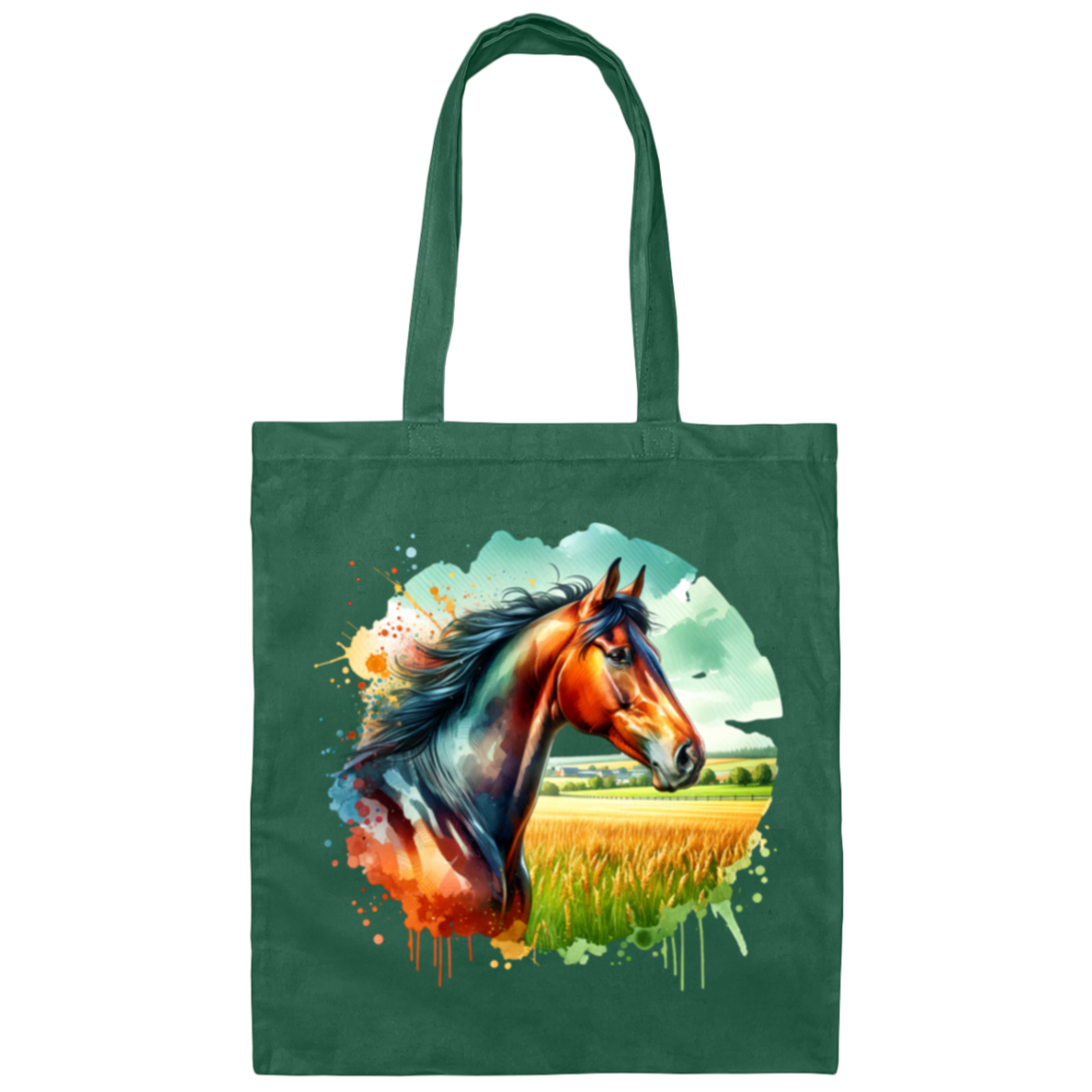 Bay Horse Portrait - Canvas Tote Bag