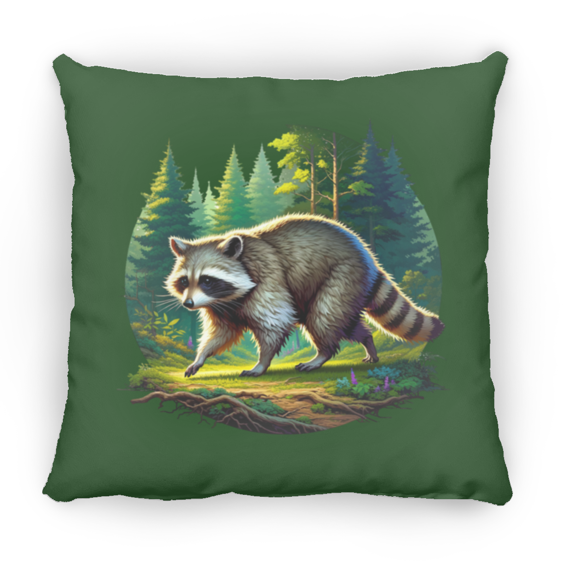 Walking Raccoon - Throw Pillows