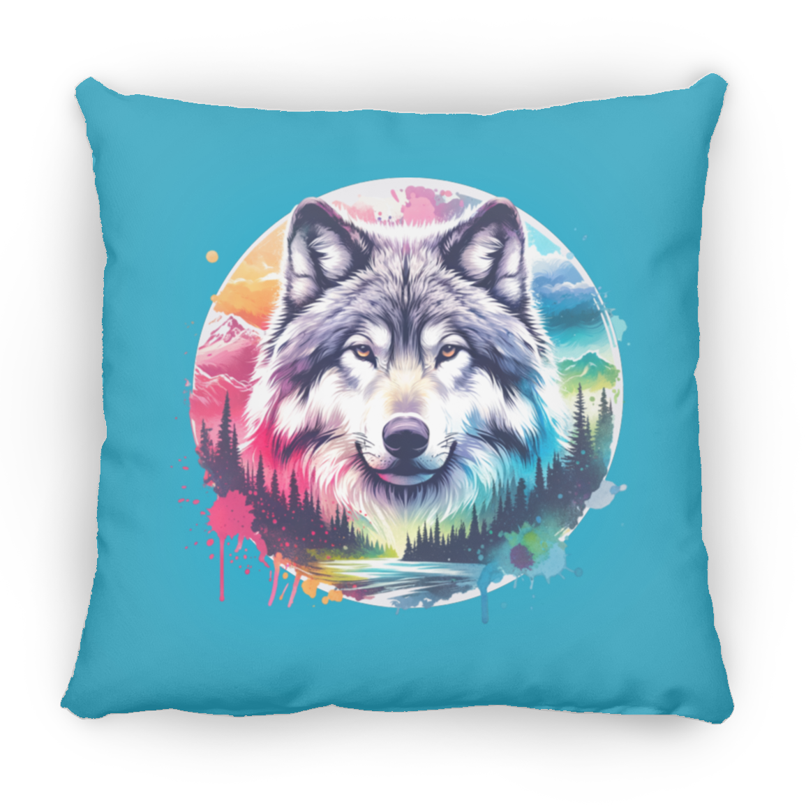 Wolf Spirit Rising - Throw Pillows
