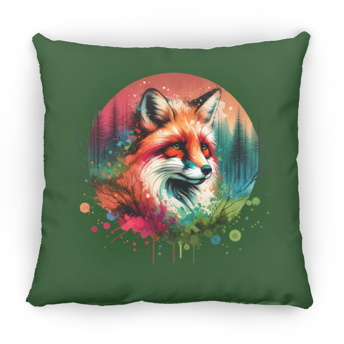 Fox Portrait - Throw Pillows