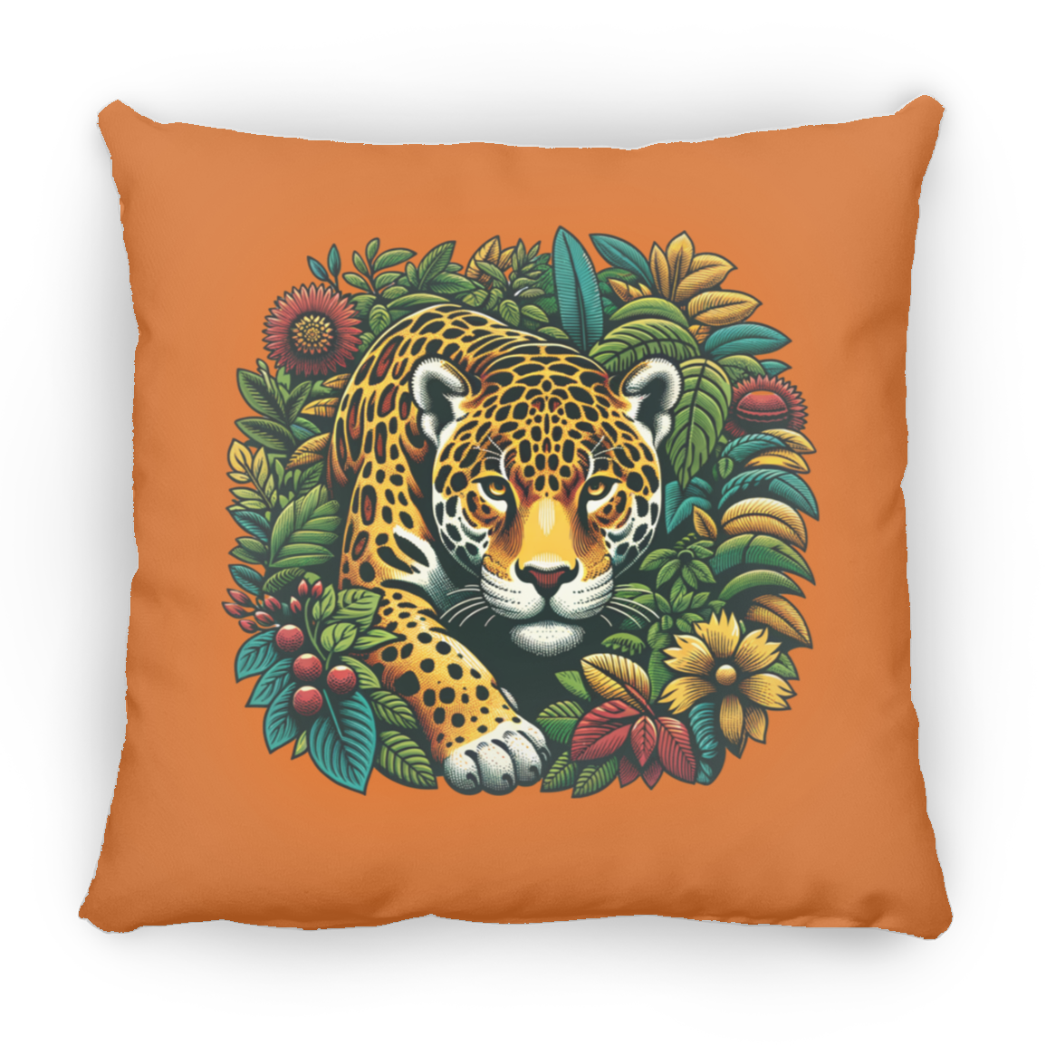 Jaguar in Bushes - Throw Pillows
