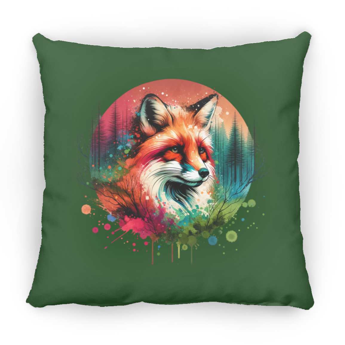 Fox Portrait - Throw Pillows