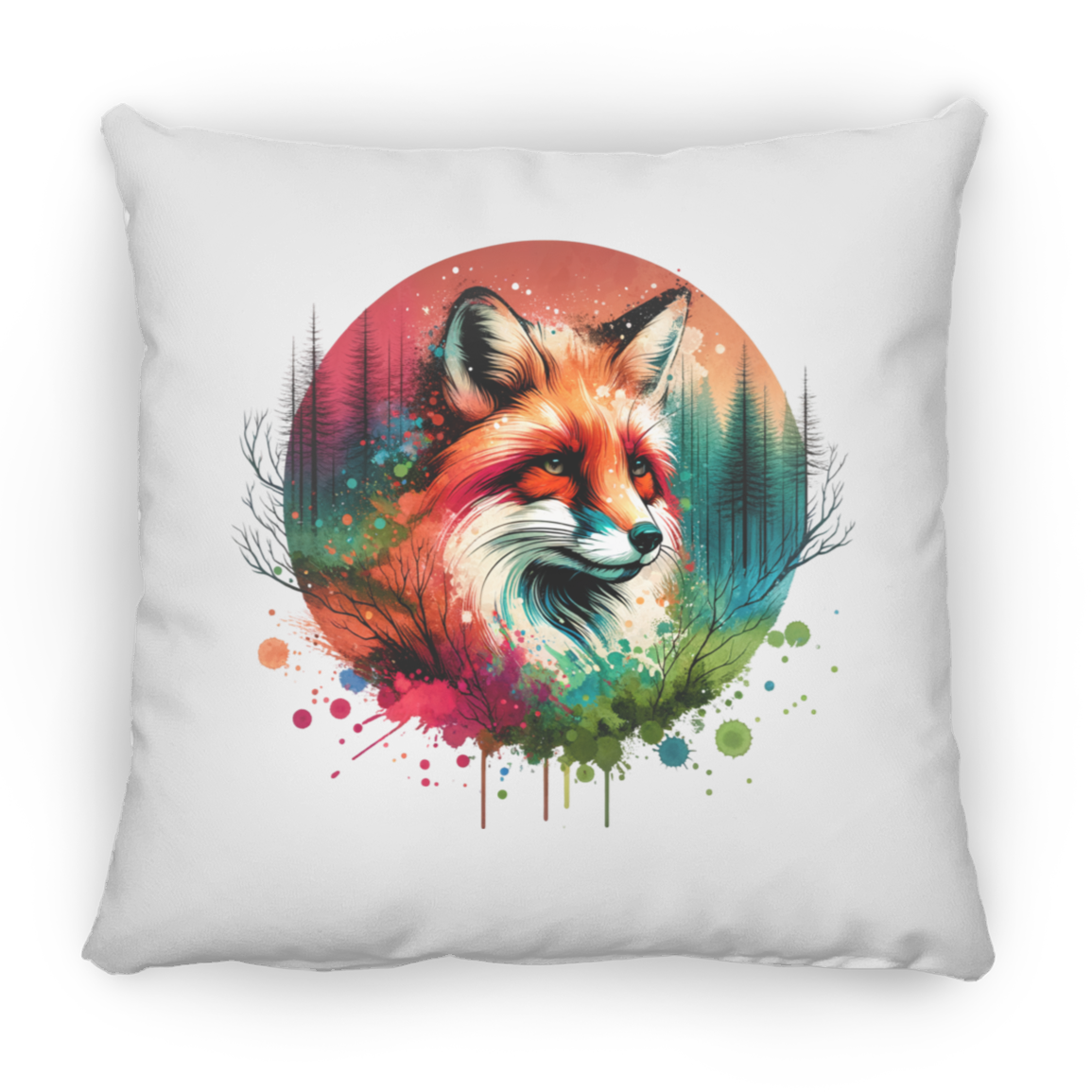 Fox Portrait - Throw Pillows