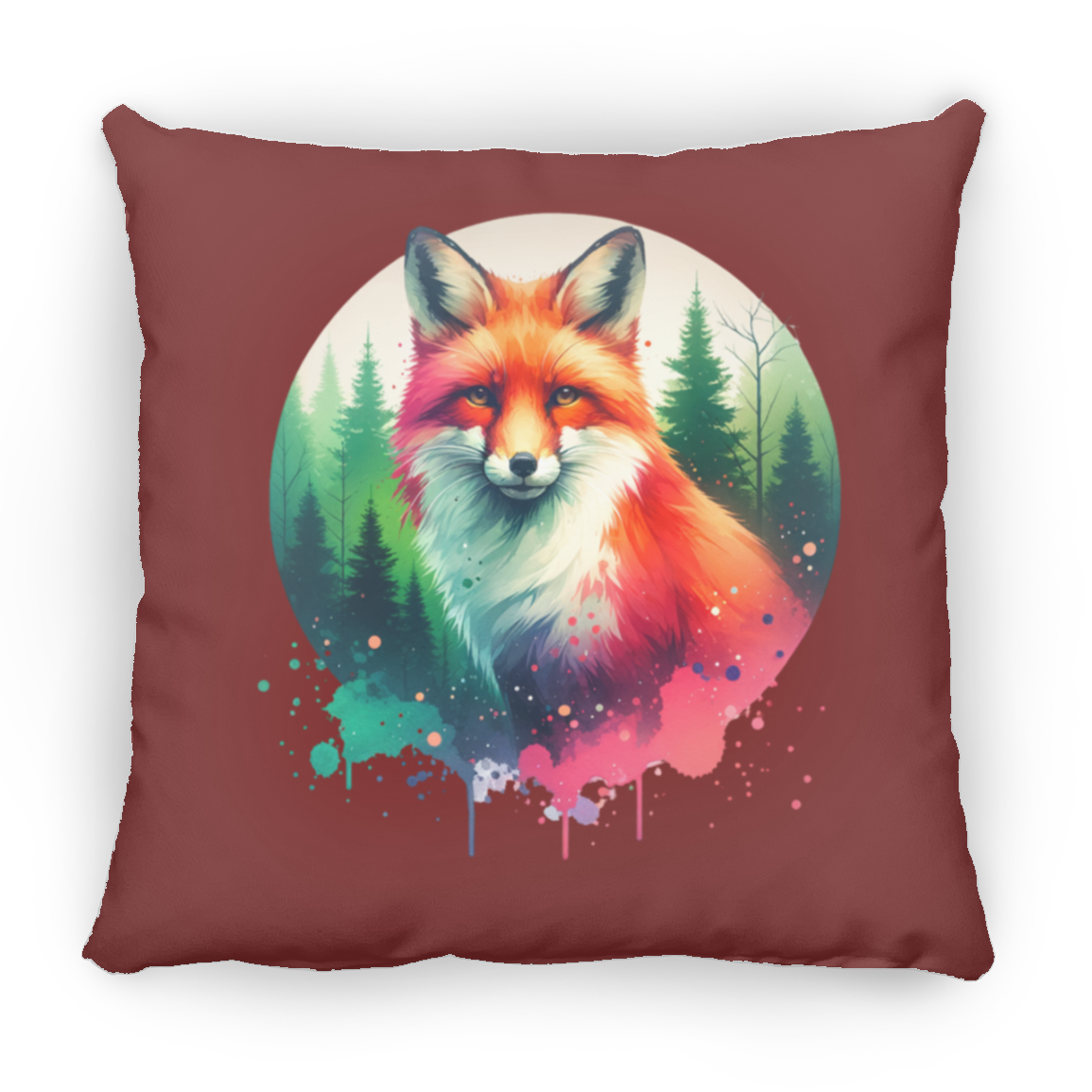 Fox Forest Circle - Throw Pillows