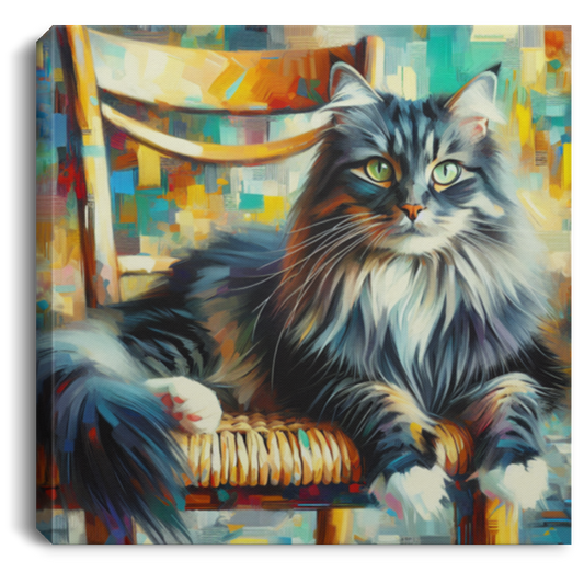 Patchwork Cat - Canvas Art Prints