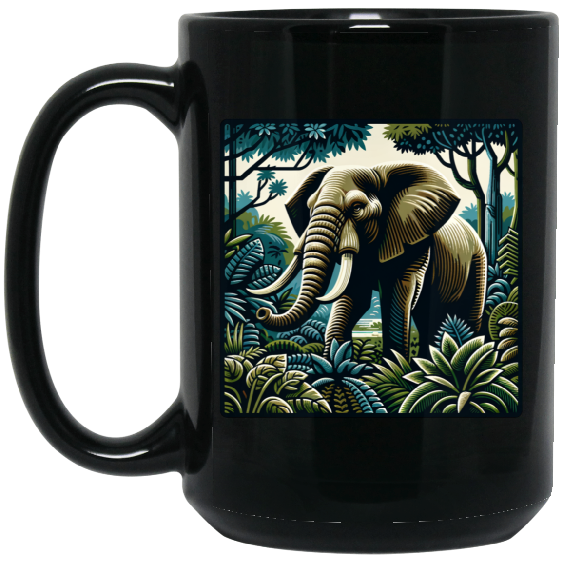 Block Print Elephant - Mugs