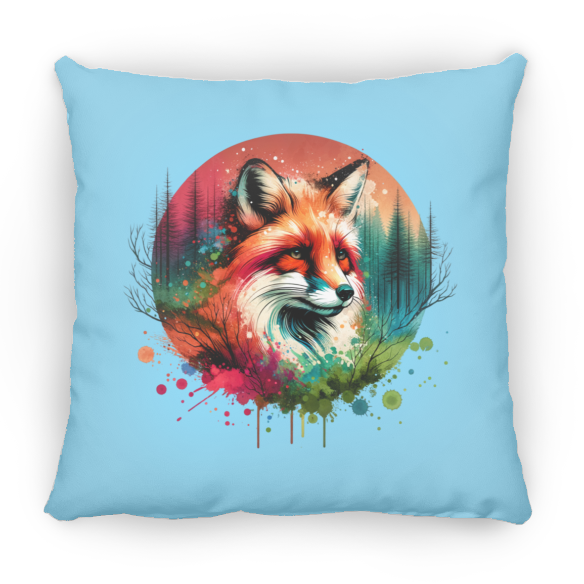 Fox Portrait - Throw Pillows