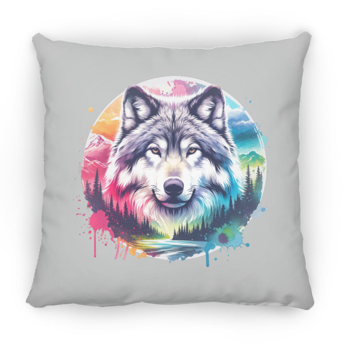 Wolf Spirit Rising - Throw Pillows