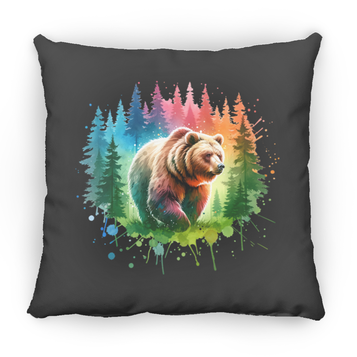 Grizzly Bear Walking - Throw Pillows