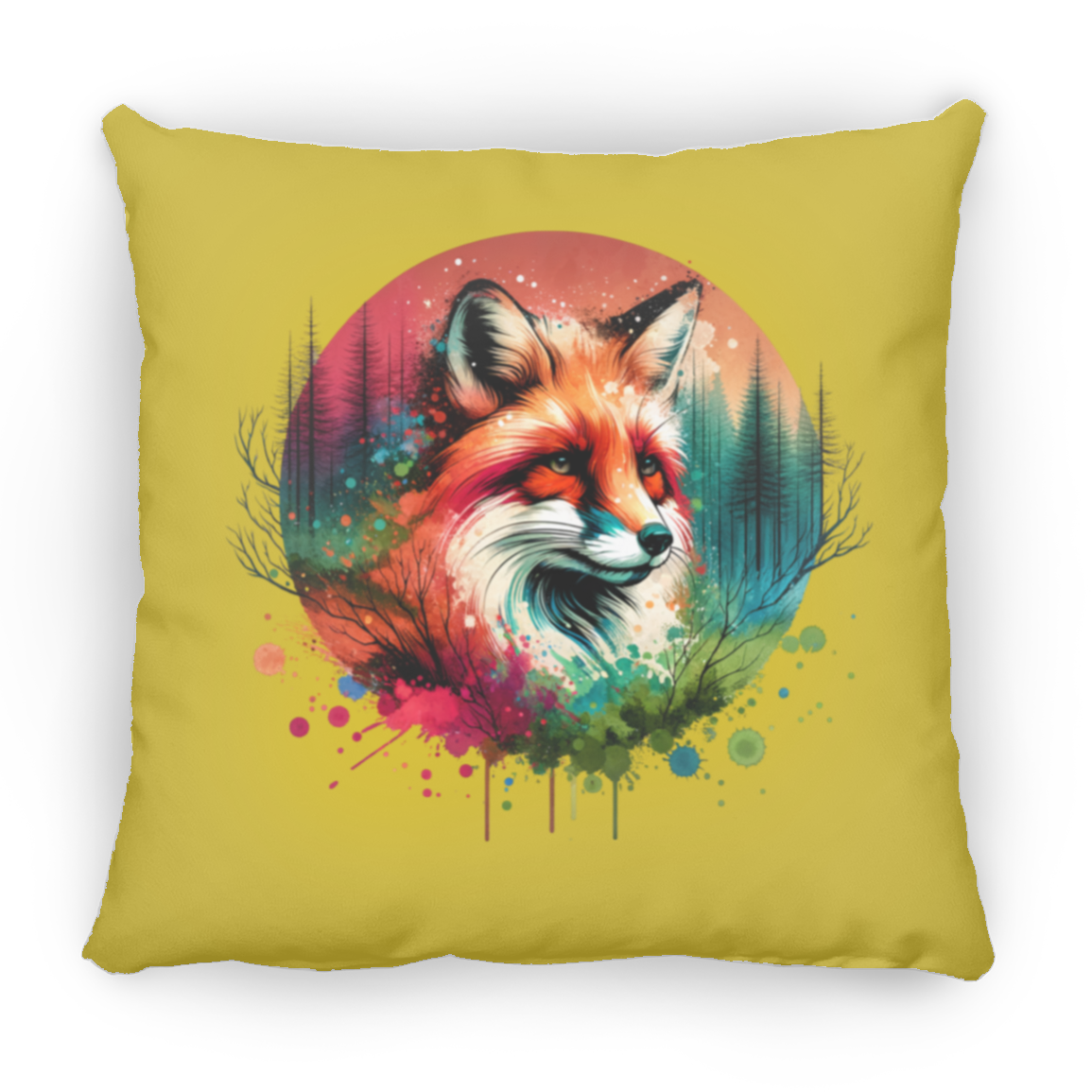 Fox Portrait - Throw Pillows