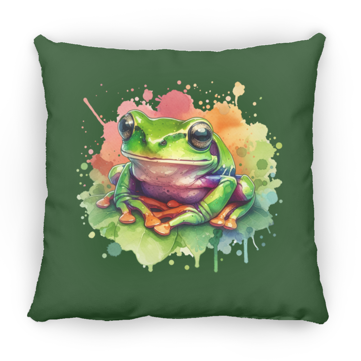 Watercolor Treefrog - Throw Pillows