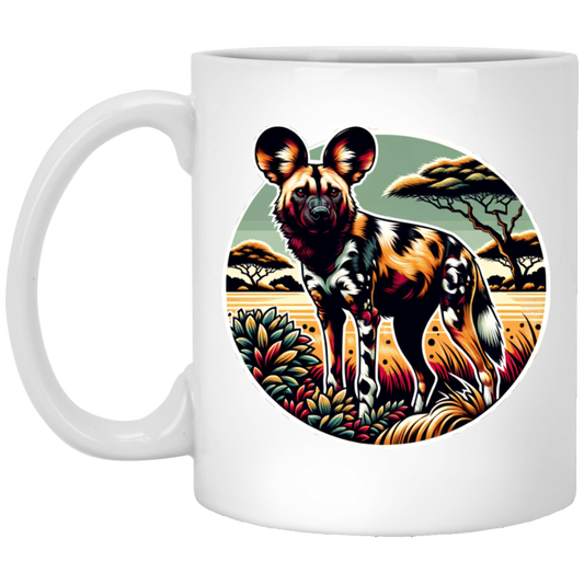 African Wild Dog Graphic - Mugs