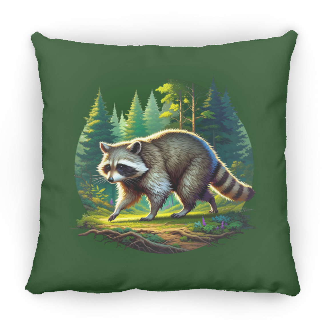 Walking Raccoon - Throw Pillows