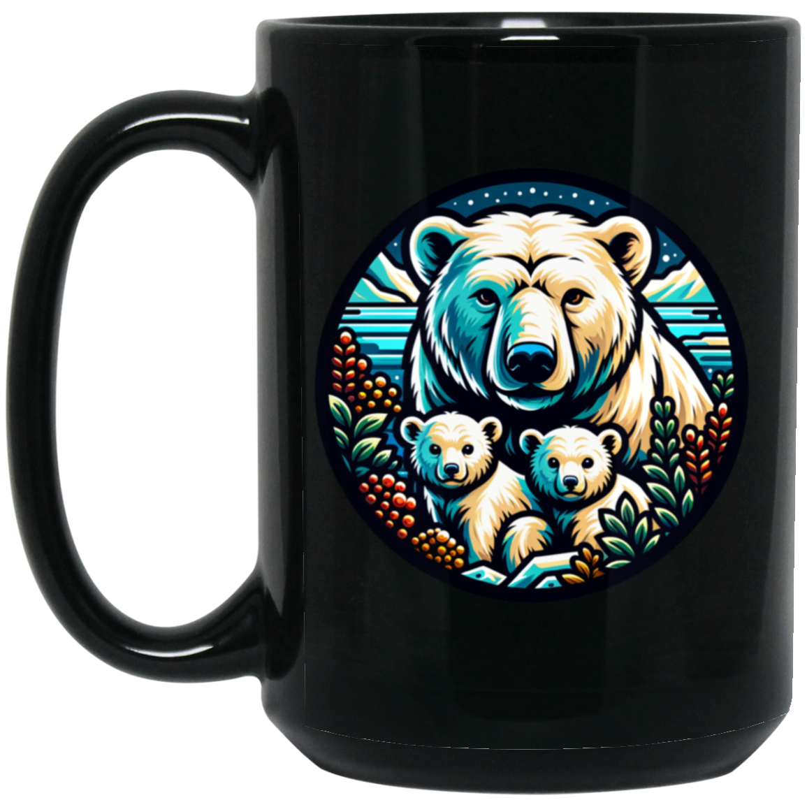 Polar Bear Circle Mugs