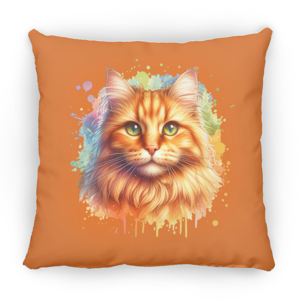 Orange Tabby Cat - Throw Pillows