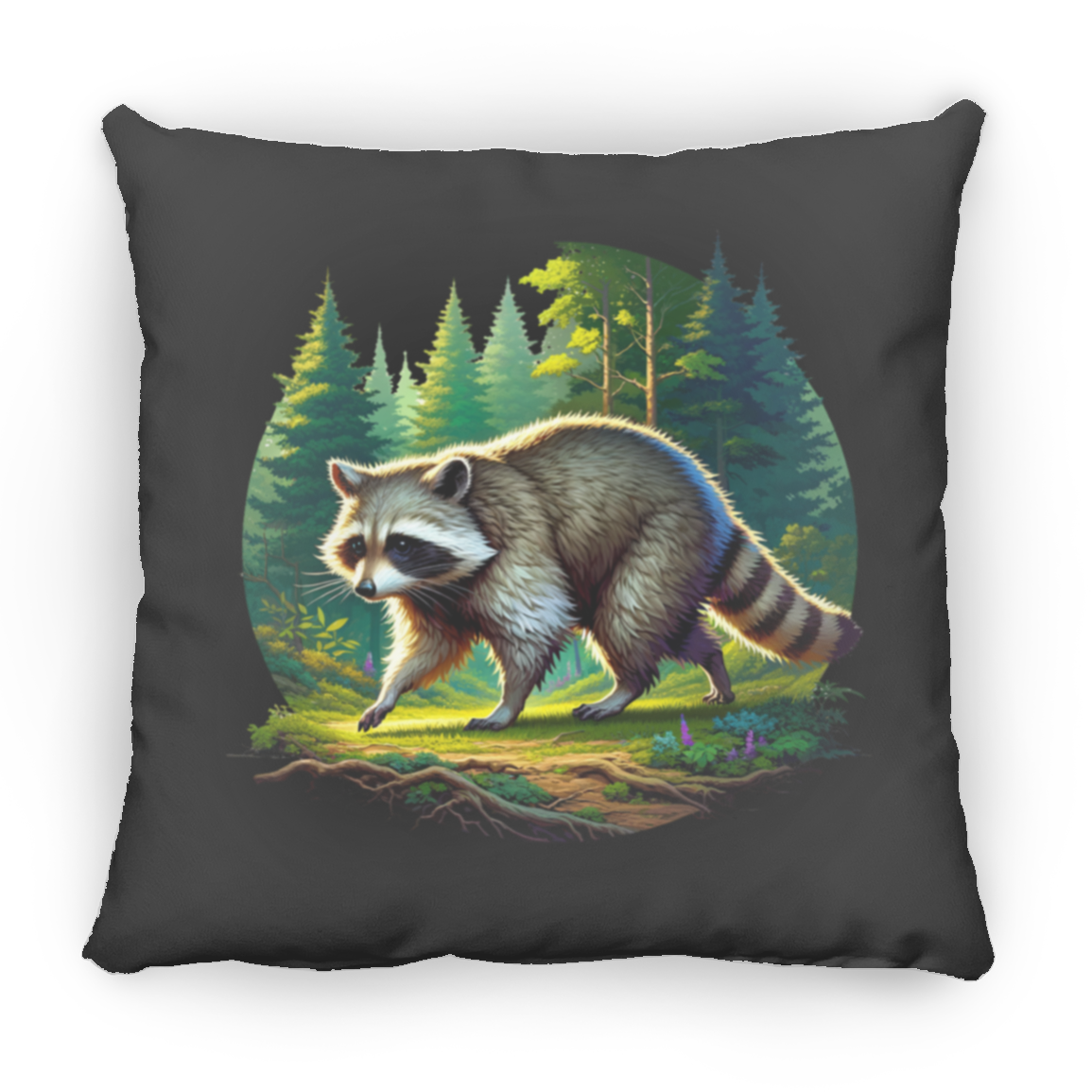 Walking Raccoon - Throw Pillows