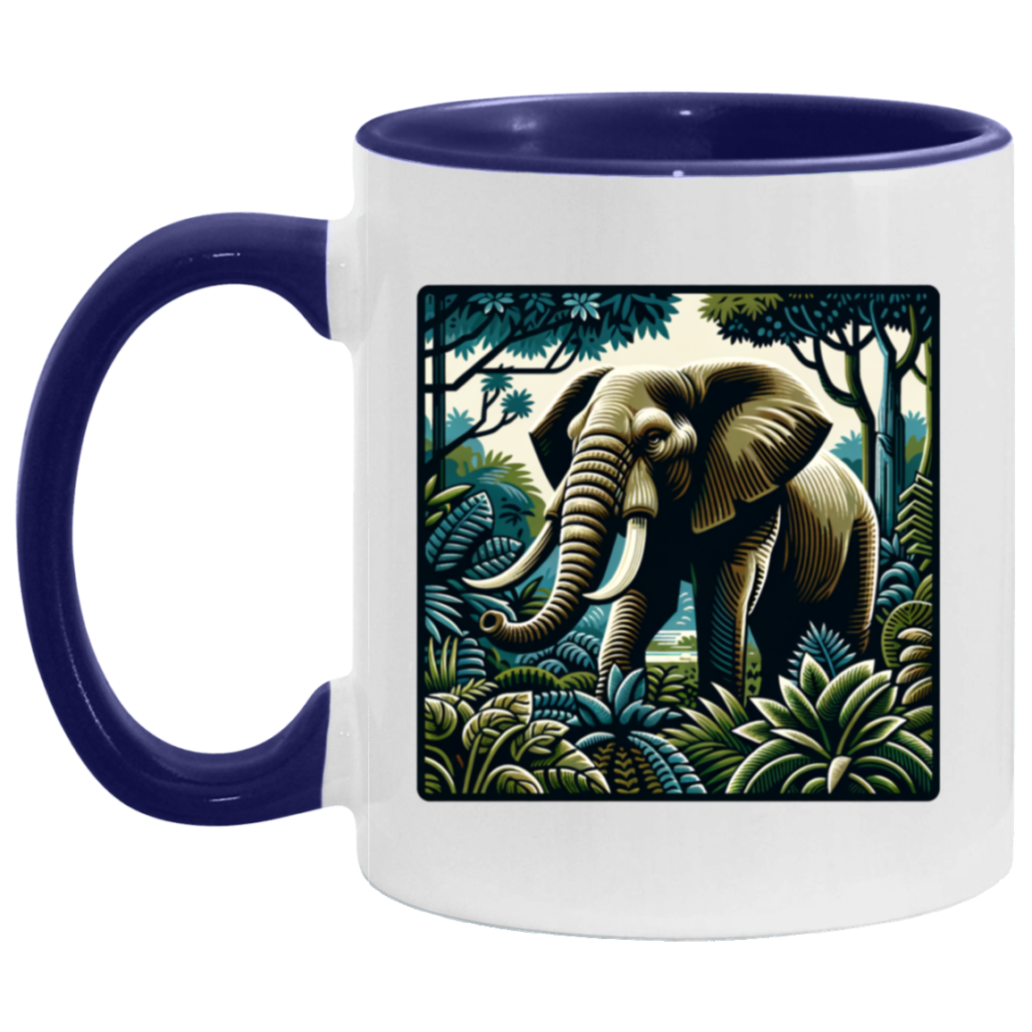Block Print Elephant - Mugs