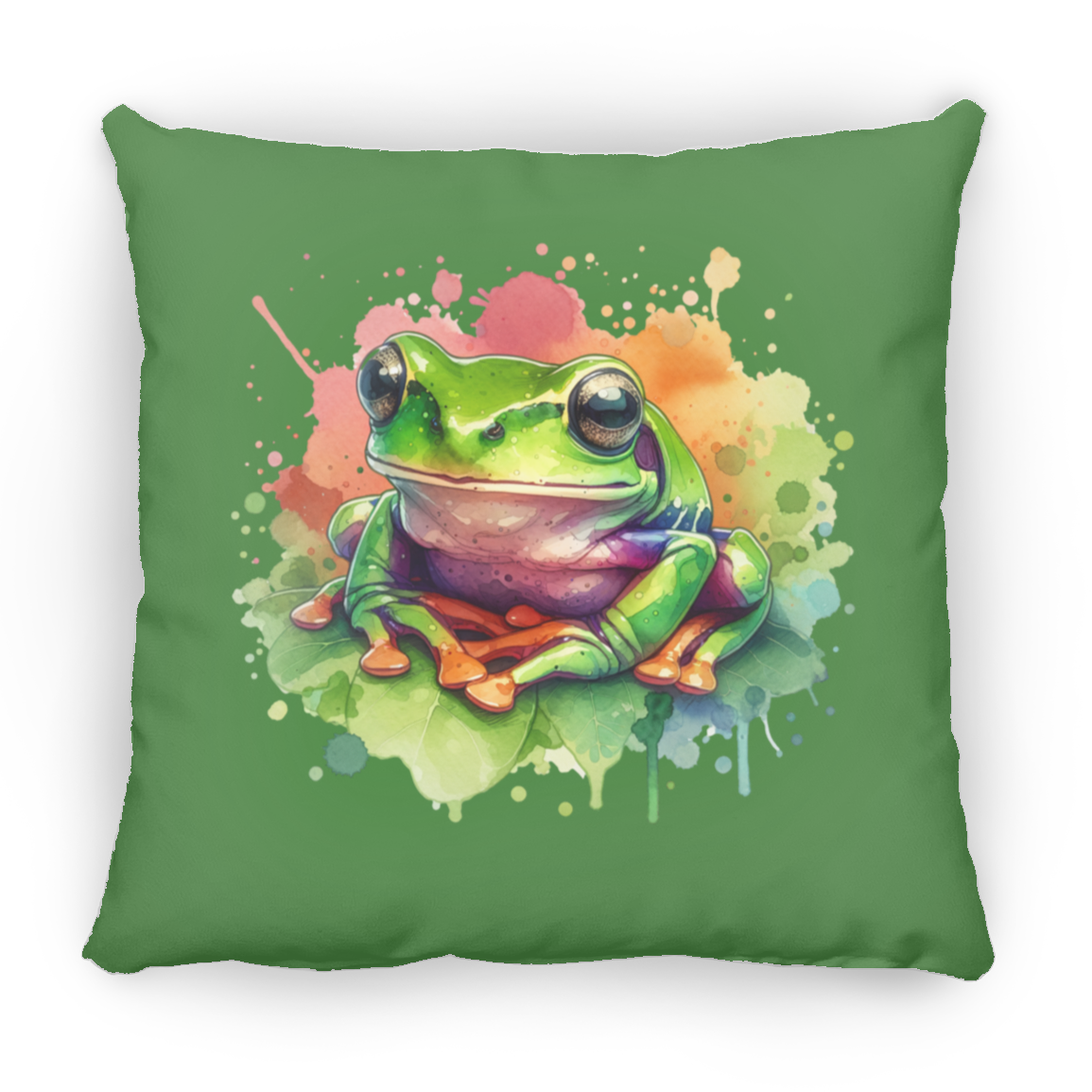 Watercolor Treefrog - Throw Pillows