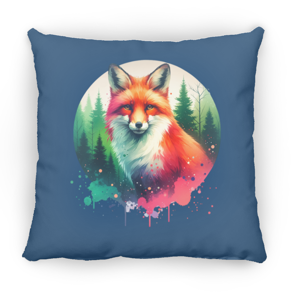 Fox Forest Circle - Throw Pillows