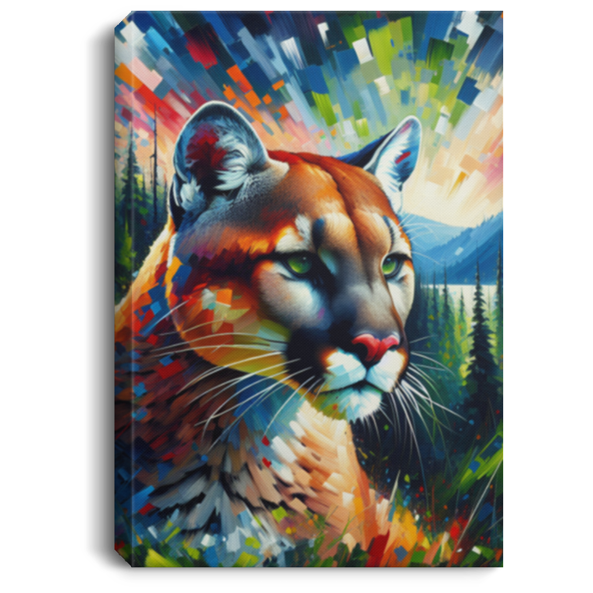 Lake Crescent Cougar - Canvas Art Prints