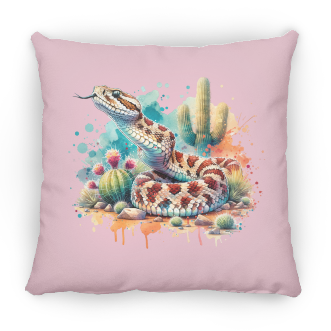Rattlesnake Scenting the Air - Throw Pillows