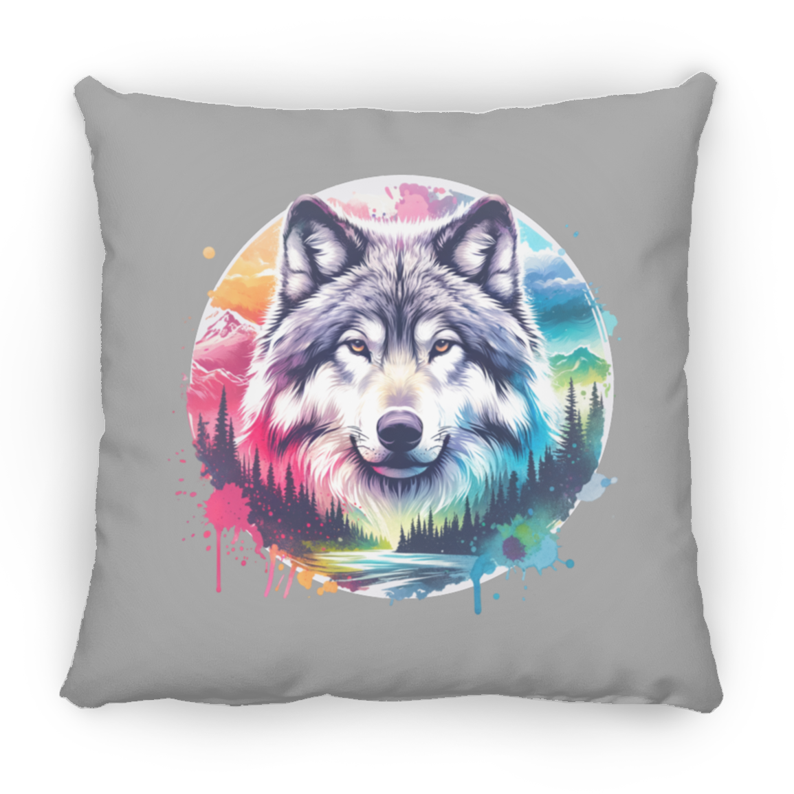 Wolf Spirit Rising - Throw Pillows