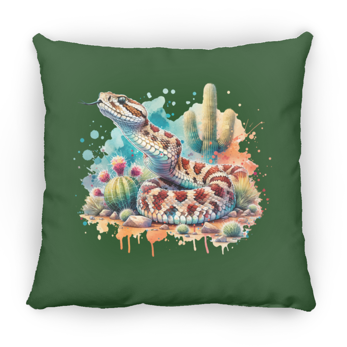 Rattlesnake Scenting the Air - Throw Pillows