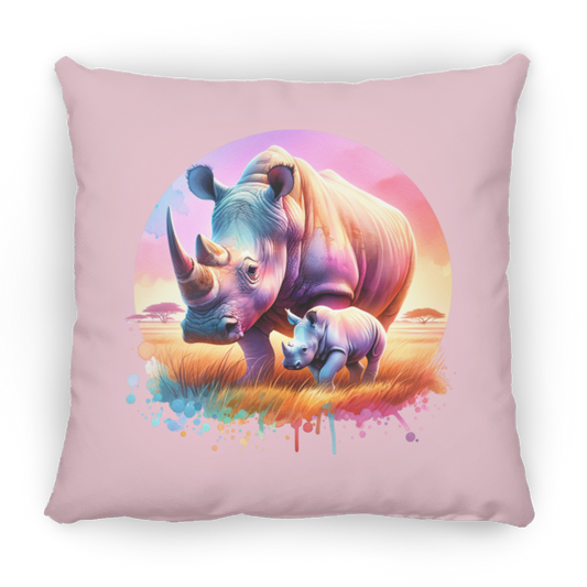 Rhino Mom and Baby - Pillows