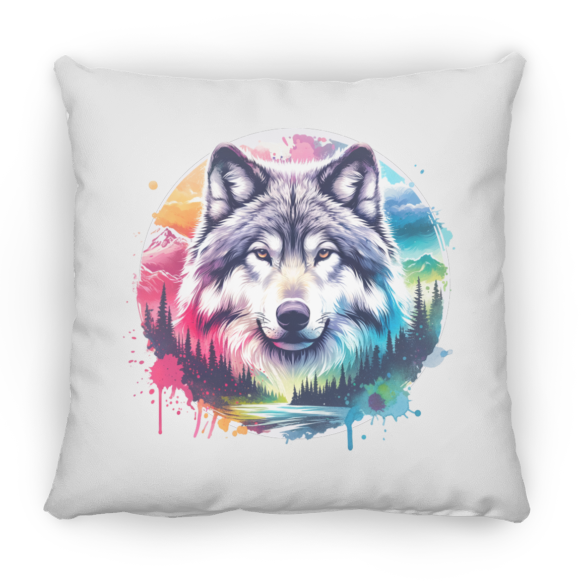 Wolf Spirit Rising - Throw Pillows