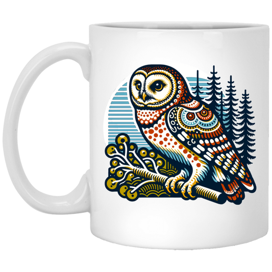 Folk Art Owl - Mugs