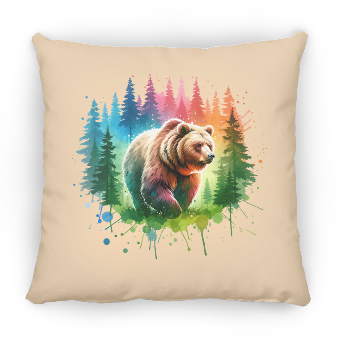 Grizzly Bear Walking - Throw Pillows