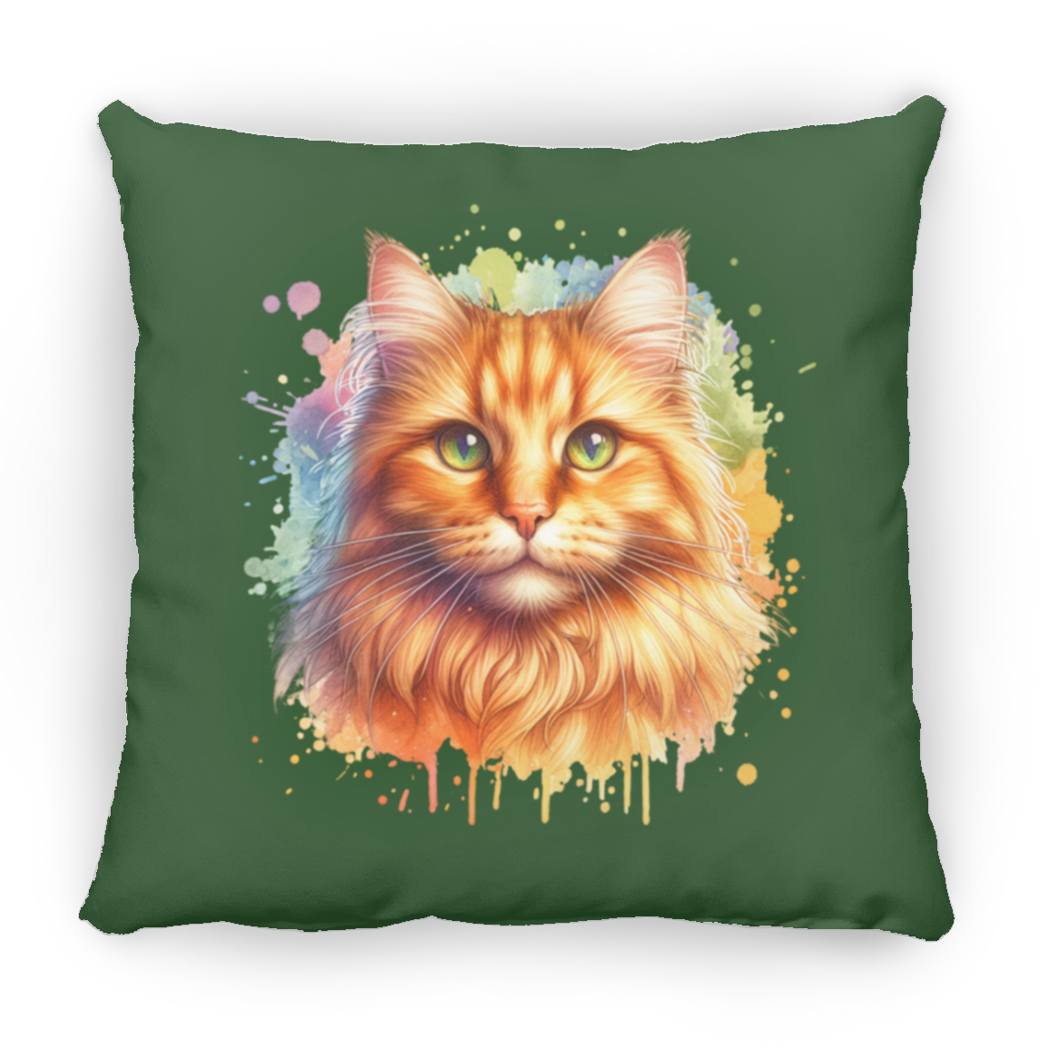 Orange Tabby Cat - Throw Pillows