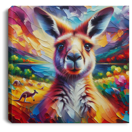 Kangaroo Photo Bomb - Canvas Art Prints