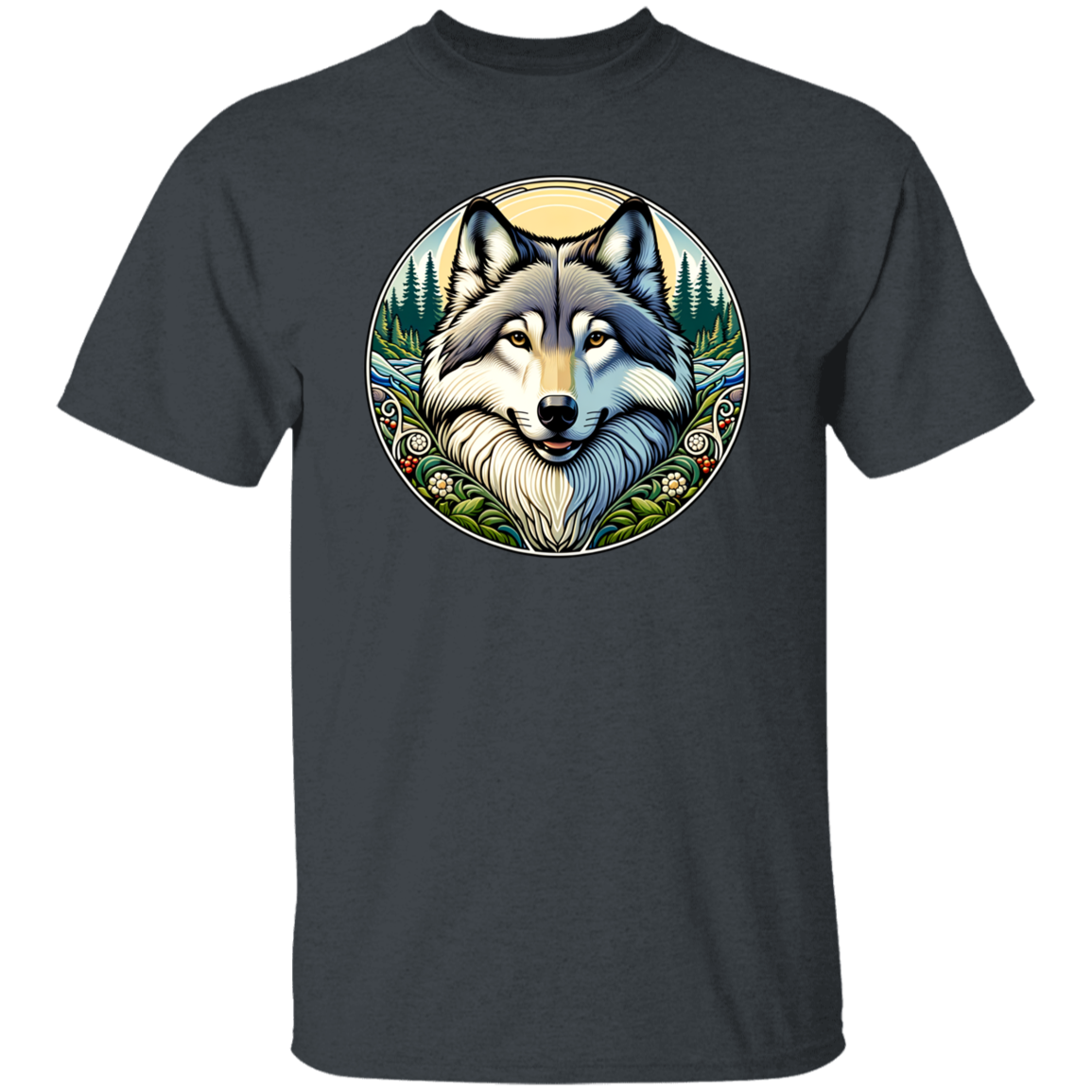 Wolf Portrait, Art Nouveau Style - T-shirts, Hoodies and Sweatshirts