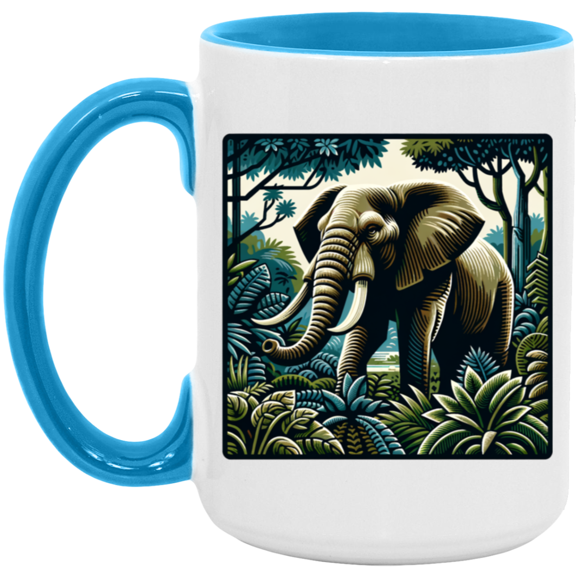 Block Print Elephant - Mugs