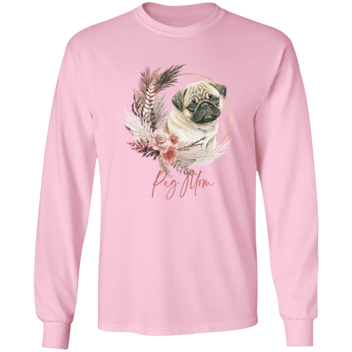 Pug Mom Boho Wreath - T-shirts, Hoodies and Sweatshirts