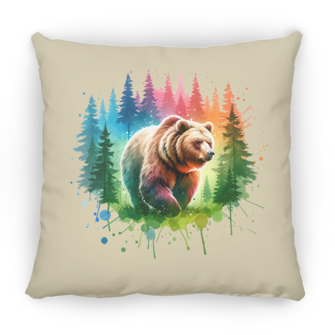 Grizzly Bear Walking - Throw Pillows