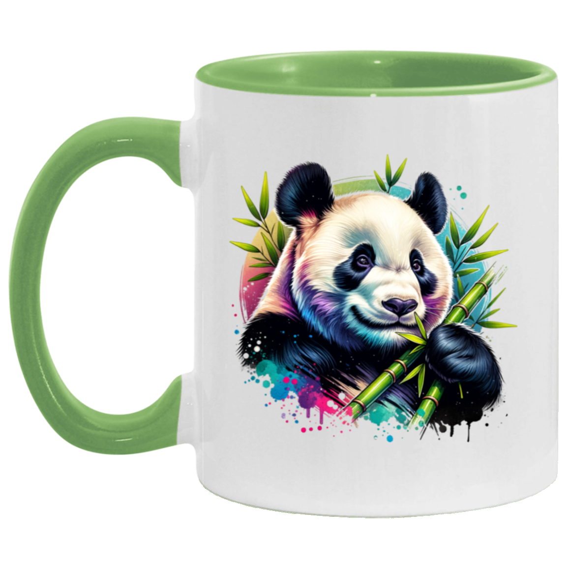Bamboo Panda in Blue and Purple - Mugs