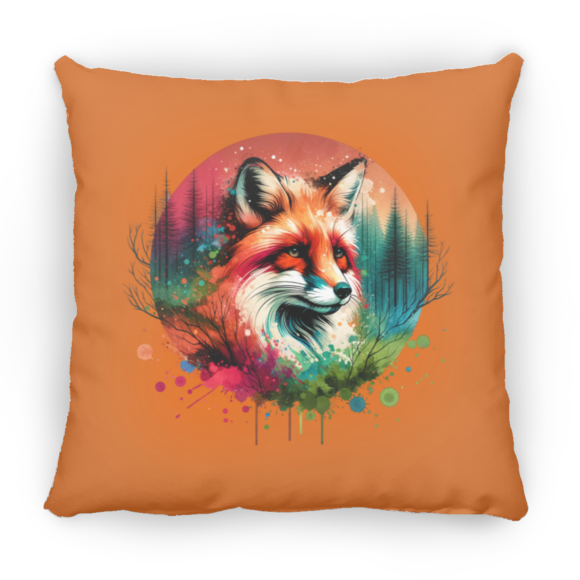 Fox Portrait - Throw Pillows