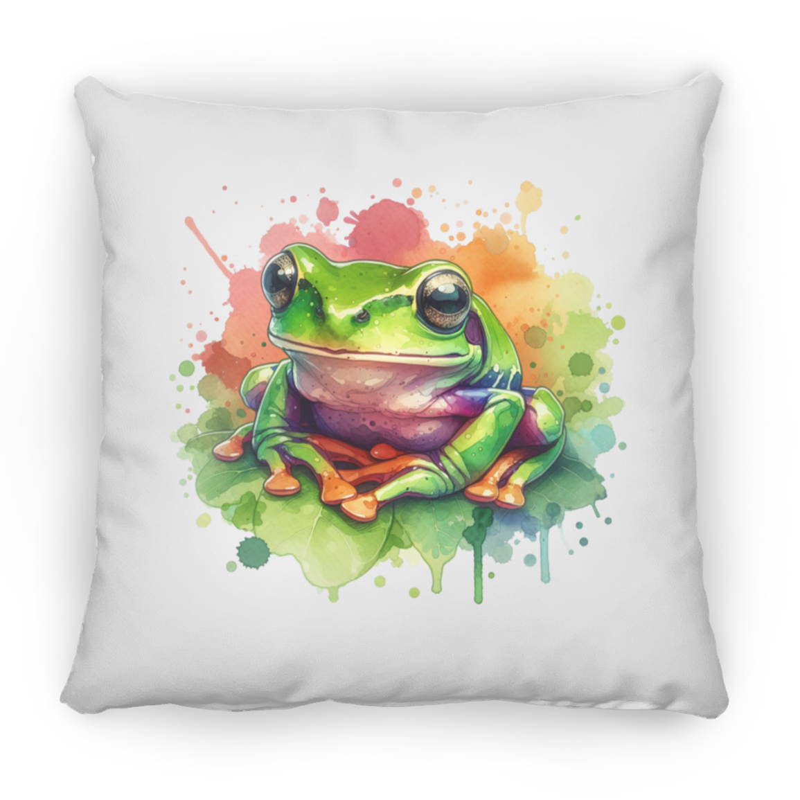 Watercolor Treefrog - Throw Pillows