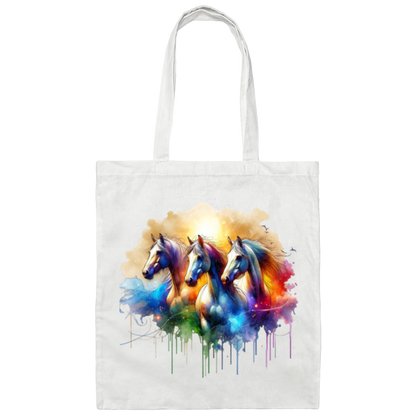 Horse Trio - Canvas Tote Bag