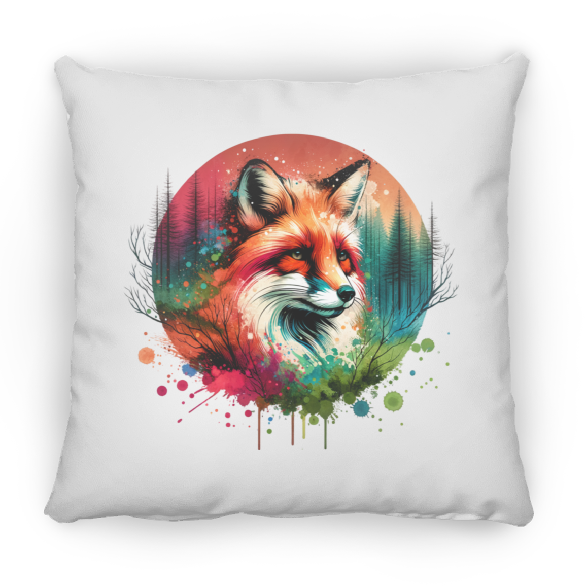 Fox Portrait - Throw Pillows