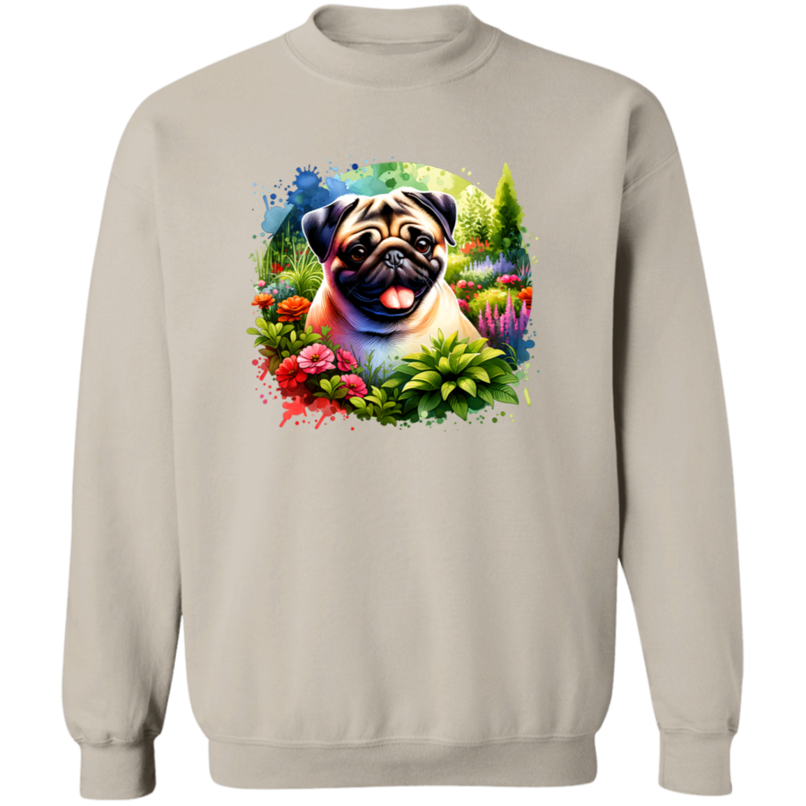 Pug in Garden T-shirts, Hoodies and Sweatshirts