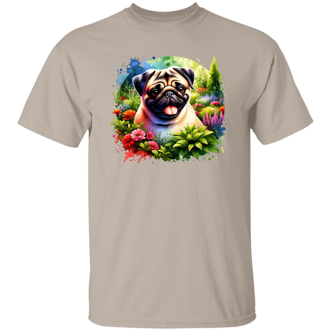 Pug in Garden T-shirts, Hoodies and Sweatshirts
