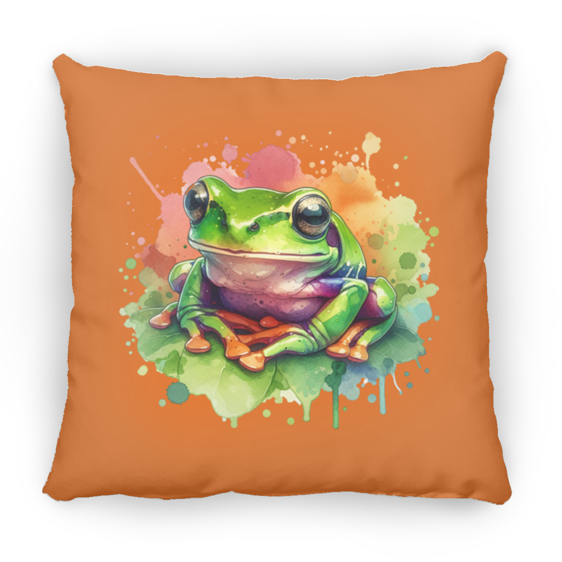 Watercolor Treefrog - Throw Pillows