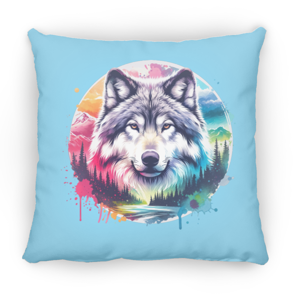 Wolf Spirit Rising - Throw Pillows