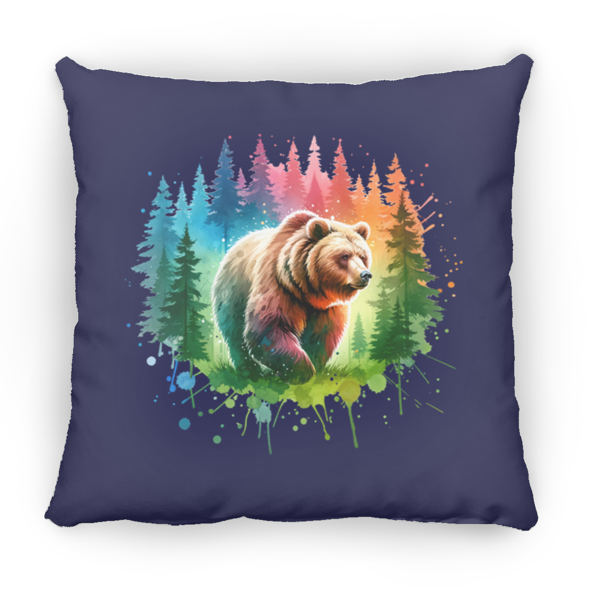 Grizzly Bear Walking - Throw Pillows