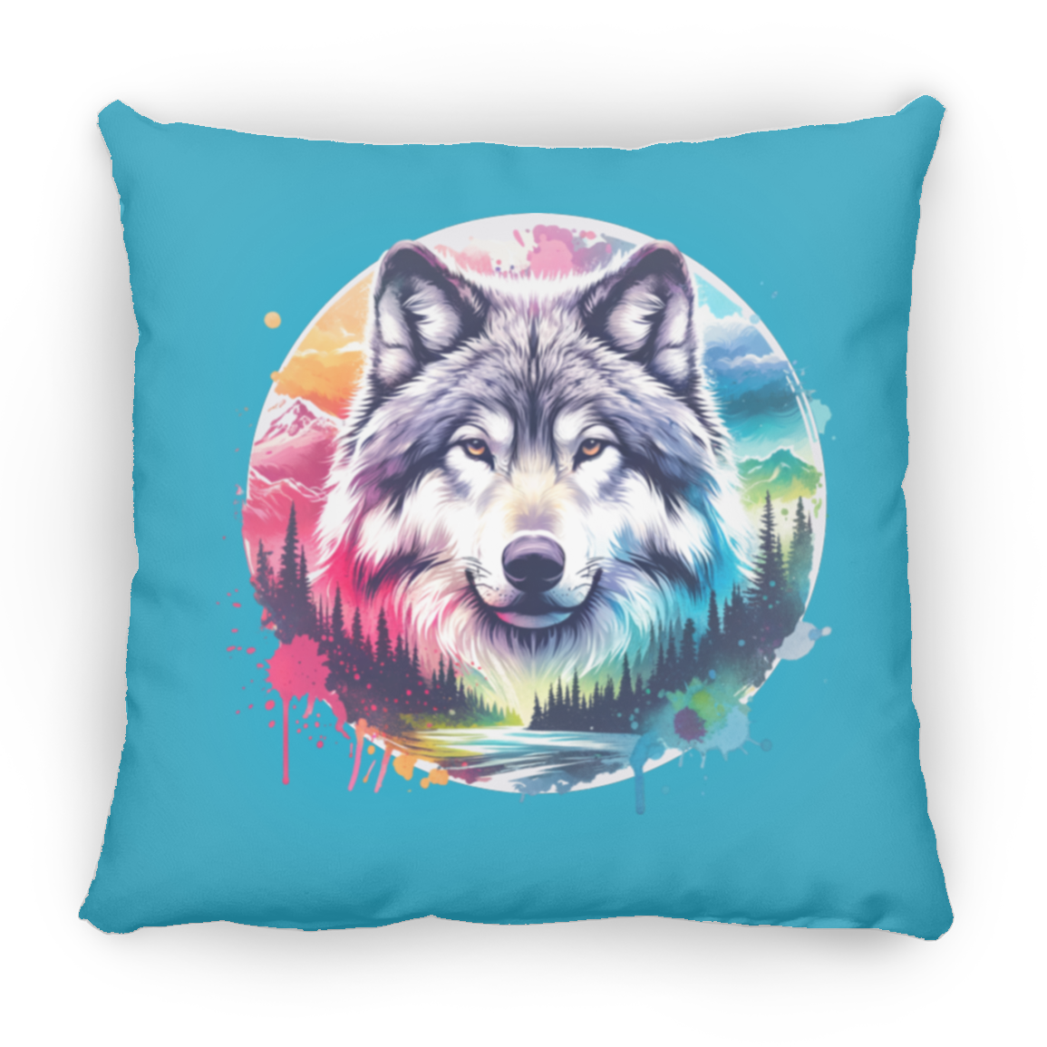 Wolf Spirit Rising - Throw Pillows